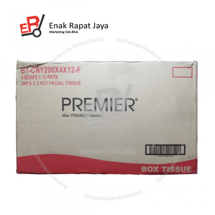 PREMIER FACIAL TISSUE 200's [200'sx4boxesx12poly]