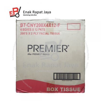 PREMIER FACIAL TISSUE 200's [200'sx4boxesx12poly]