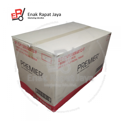PREMIER FACIAL TISSUE 200's [200'sx4boxesx12poly]