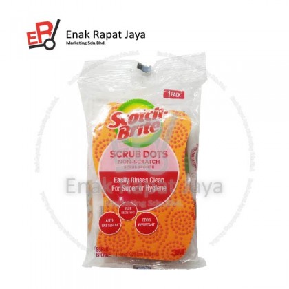 SCOTCH-BRITE SCRUB DOTS SPONGE (ORANGE) [1's]