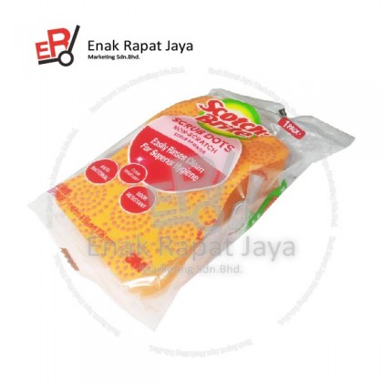 SCOTCH-BRITE SCRUB DOTS SPONGE (ORANGE) [1's]