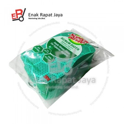 SCOTCH-BRITE SCRUB DOTS SPONGE (GREEN) [2's]