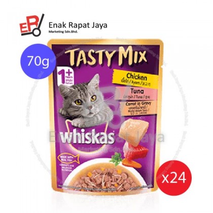 WHISKAS TASTY MIX CHICKEN & TUNA [28x70g]