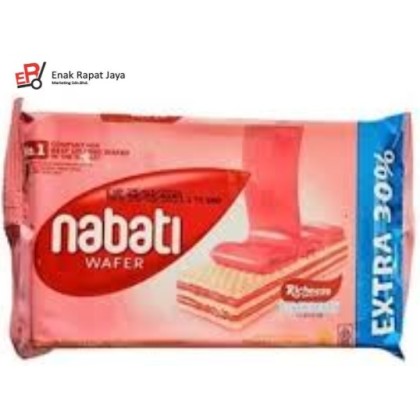 NABATI STRAWBERRY CAKE CREAM WAFER +30% [10pcsx6polysx37g]