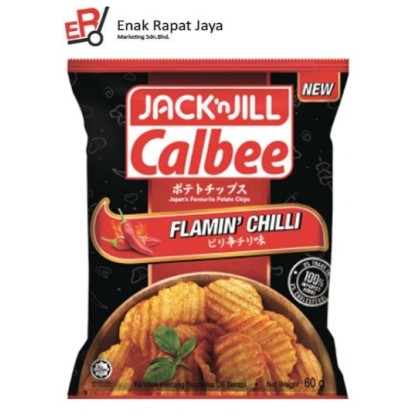 JACK N JILL CALBEE POTATO CHIPS (FLAMIN CHILI) [60g]