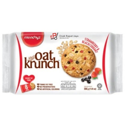 MUNCHY'S OATKRUNCH STRAWBERRY & BLACKCURRANT [12x208g]