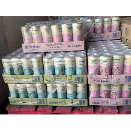 DRINHO SPARKLING TEA ZERO SALTED LEMON / ROSE LYCHEE [320ml]