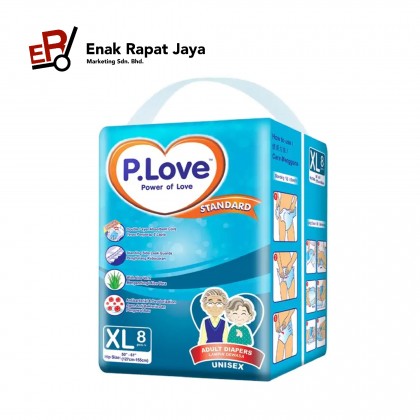 P LOVE DIAPERS (L-10's/M-10's/XL-8's)